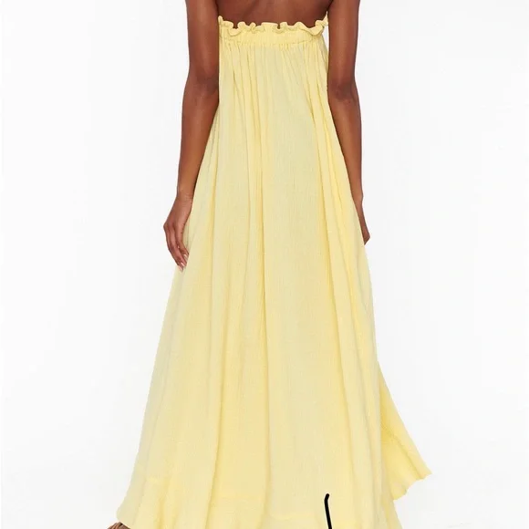 Show Me Your MuMu Strapless Yellow Dress - Picture 2 of 7